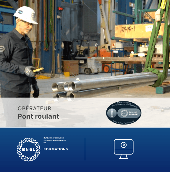 E-learnings - Opérateur pont roulant Formation complète 5 modules Durée: 3.5h