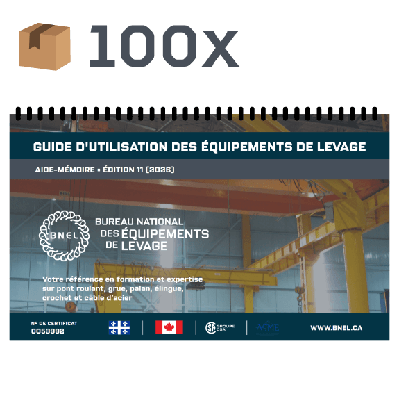 100 exemplaires du guide d'utilisation des équipements de levage - Édition 11 (2026)